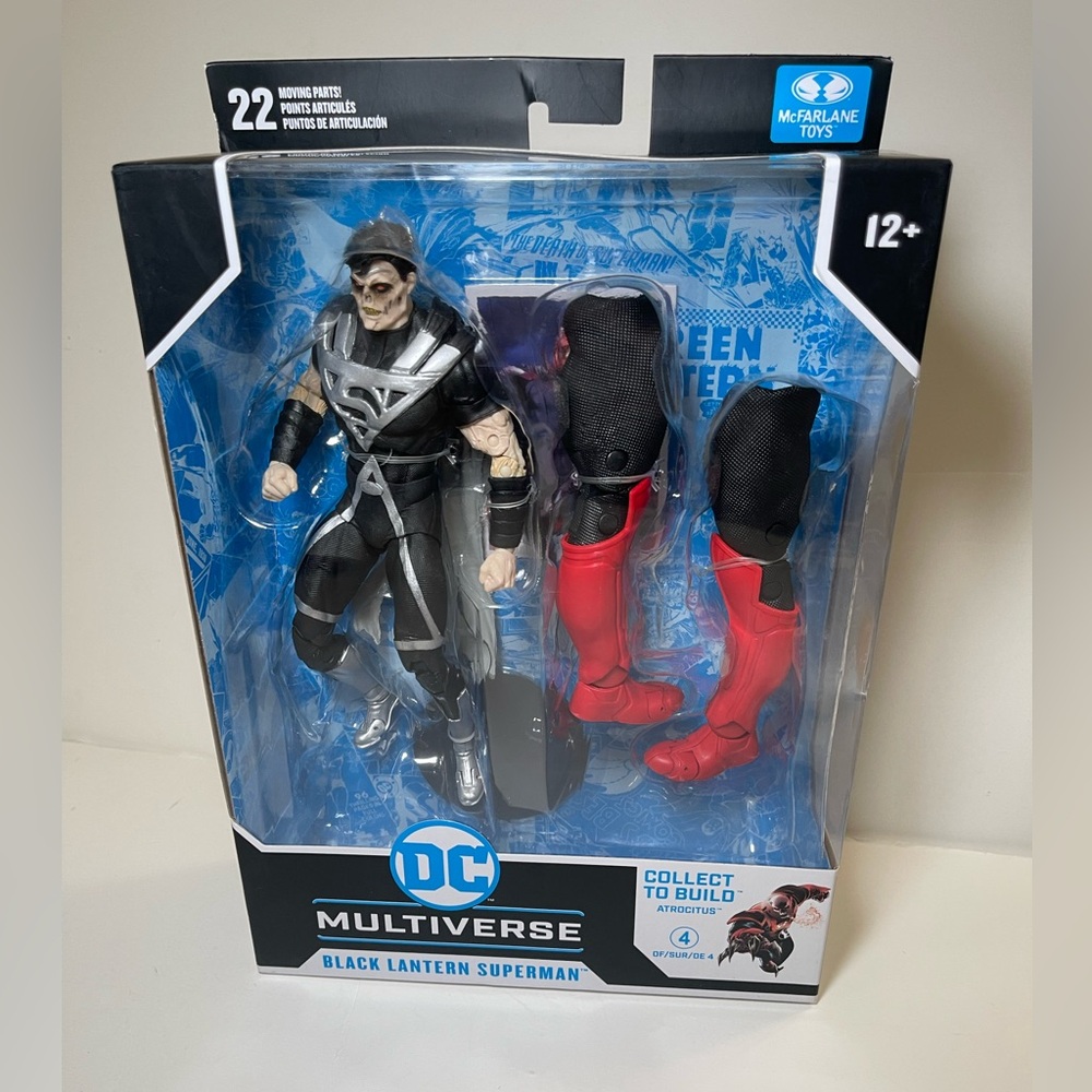 New McFarlane Toys DC Multiverse Blackest Night Black Lantern Superman 7” Figure